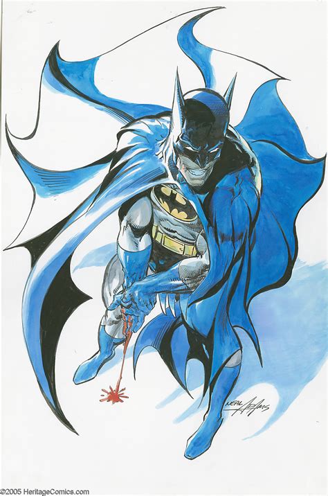 Neal Adams Batman Illustration Original Art Undated As The Old