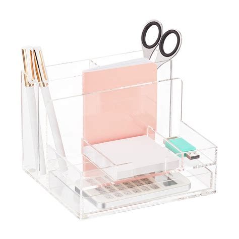 Small Acrylic Desktop Organizer The Container Store