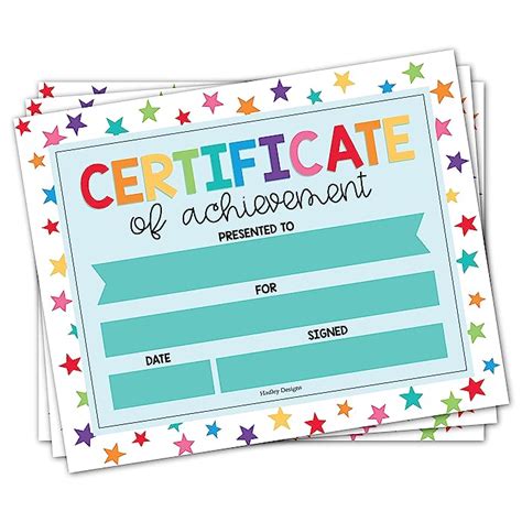 Buy 25 Colorful Preschool Diploma Kindergarten Certificates For Kids