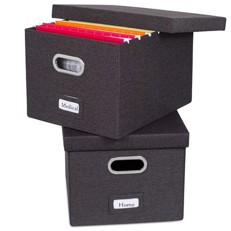 Buy Internets Best Collapsible File Storage Organizer With Lid