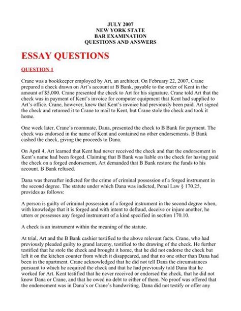 New York Bar Exam Essay Help Our Ube Course Helped A Second Time