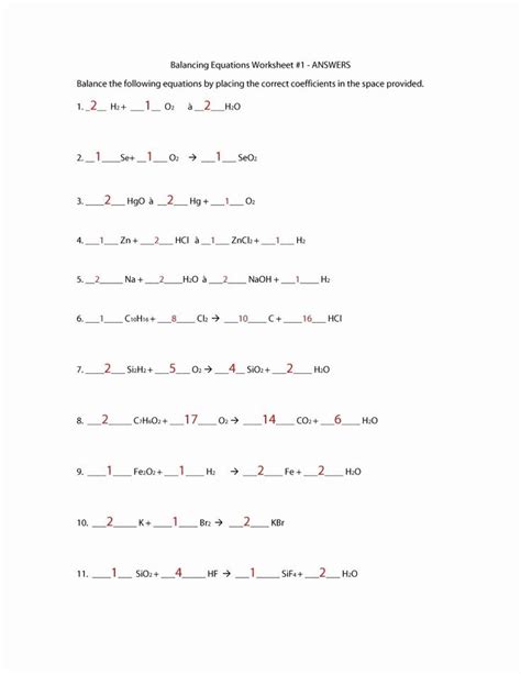 If you find that chemical equation balancing is complicated, you can do a worksheet for balancing chemical equations practice worksheet with answers. Balancing Equations Practice Worksheet Answers Fresh 49 ...