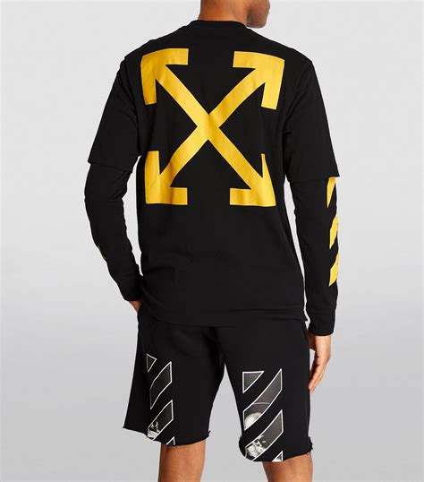 Off White Black Caravaggio Long Sleeved T Shirt Harrods Uk