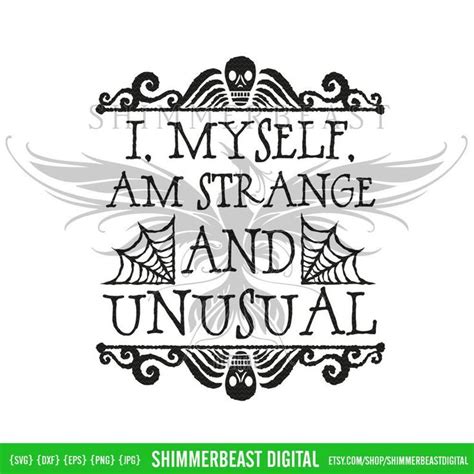 Shop i myself am strange and unusual onesies created by independent artists from around the globe. Beetlejuice SVG I Myself Am Strange and Unusual svg | Etsy in 2020 | Beetlejuice quotes ...