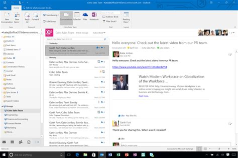 Microsoft Outlook Dashboard