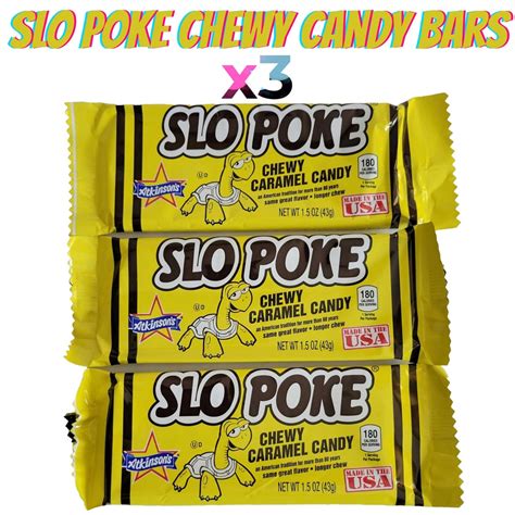 3 Slo Poke Caramel Bars 3 Candy Bars Old Fashioned Candy 15 Oz Candy