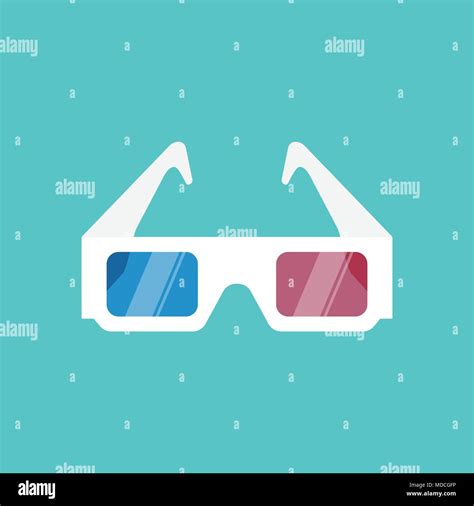 3d Glasses Vector Illustration Flat Style Design Stock Vector Image