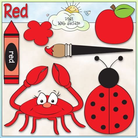 Learn The Color Red 1 Ne Early Learning Trina Clark Clip Art Digi