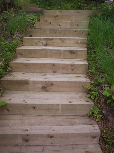 30 Wooden Diy Stairs Designs For Outdoor Landscape Stairs Landscape
