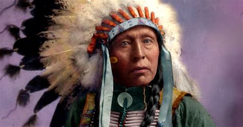 Colors For A Bygone Era Colorized American Native Indian Chief Flying