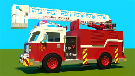 Fire Trucks For Children Kids Fire Trucks Responding Construction
