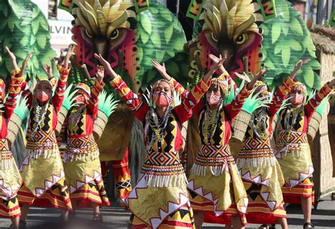 Dancers At The Kadayawan Sa Dabaw Festival In Davao City Philippines