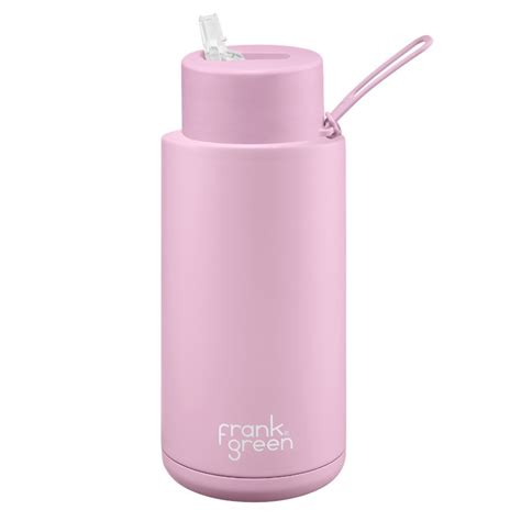 Frank Green Ceramic Reusable Water Bottle 1l With Straw Lid
