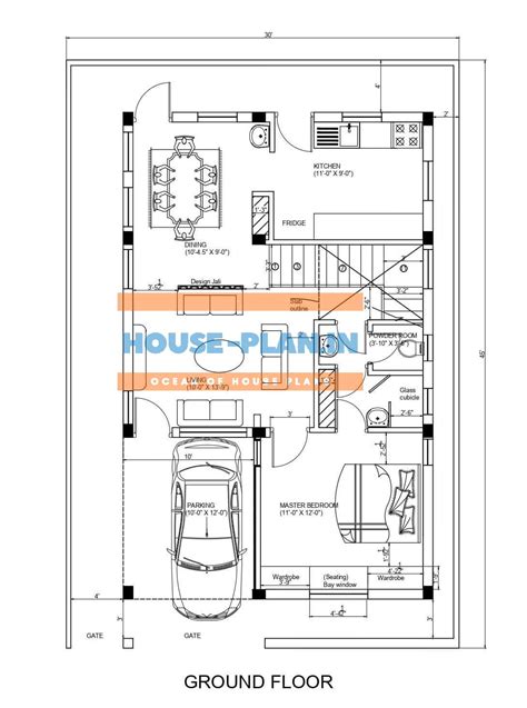 30x45 House Plan East Facing 30 45 House Plan Bedroom
