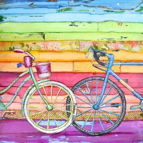 Bicycle Art Print Bicycle Painting Bike Art Bicycle Design