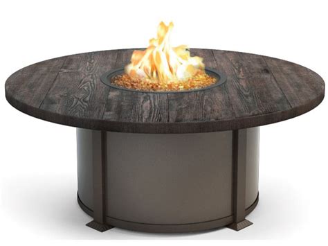 Homecrest Timber Aluminum 54 Wide Round Coffee Fire Pit Table Hc4654ltm