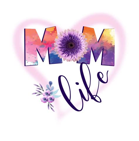 FREE Mom Life Sublimation Designs in PNG Format. ~ Daisy Multifacetica
