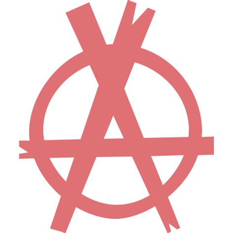 Anarchy Symbol Cartoon Flat Icon