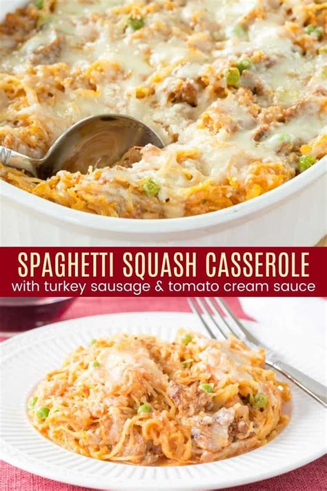 Creamy Baked Spaghetti Squash Casserole Healthy Comfort Food Recipe