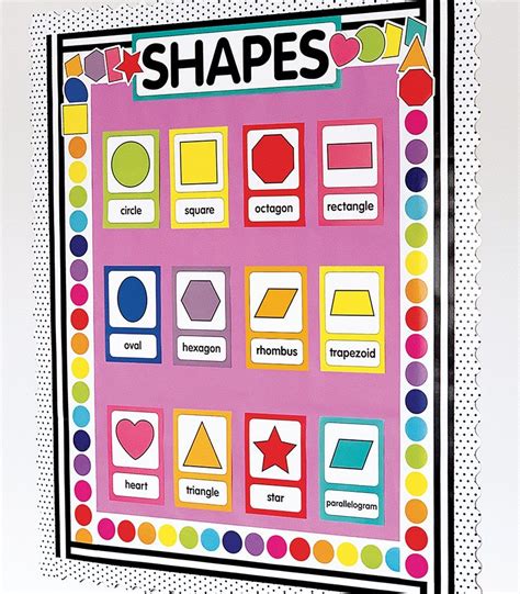 Just Teach Shape Cards Mini Bulletin Board Set Grade Pk 2 Teaching Shapes Bulletin Board Sets