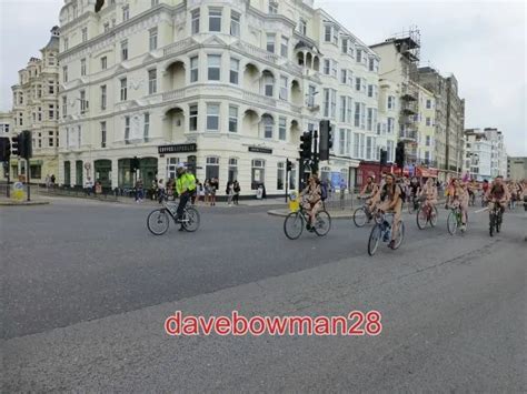 PHOTO BRIGHTON World Naked Bike Ride 2015 Riding Along King S Road At