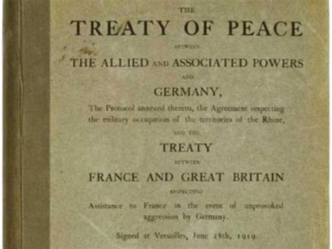 World War I The Treaty Of Versailles And The Great
