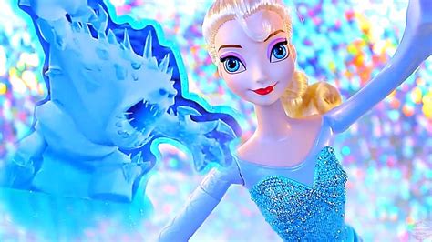 Frozen Ice Power Elsa Doll Attacks Giant Marshmallow New Frozen Toys By Disney Princess Youtube