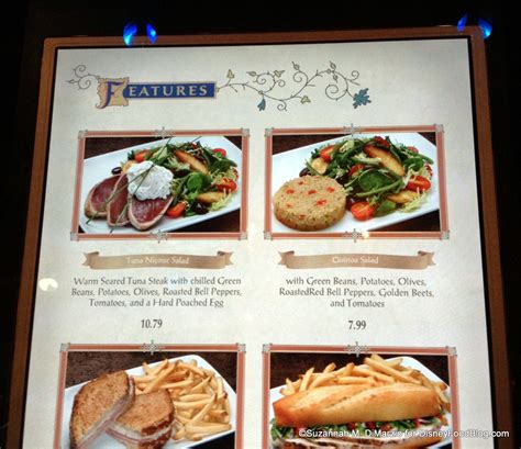 Counter Service Lunch Menu At Be Our Guest Restaurant