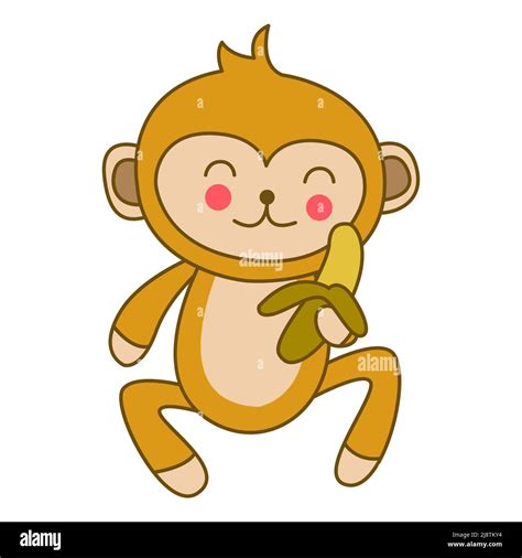 Clip Art Of Monkey With Cartoon Designvector Illustration Stock Vector