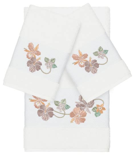 Make bath time more pleasurable by stocking up on tropical bath towels, hand towels, and washcloths from zazzle today! Caroline 3 Piece Embellished Towel Set - Tropical - Bath ...