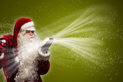 Santa Claus And The Magic Stock Photo Image Of People 35012570