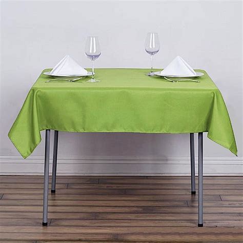 Balsacircle 54 X 54 Square Polyester Tablecloth Apple Green