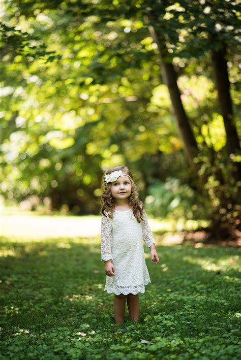 Simply Ivory Lace Flower Girl Dress Rustic Flower Girl Etsy