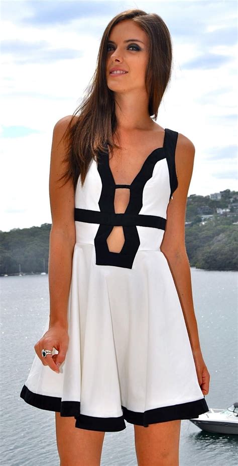 Black And White Summer Dress Love W Dresses Casual Dresses Fashion