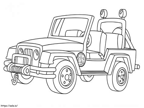 Military Jeep Coloring Page