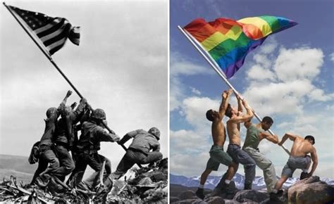iwo jima marines gay pride and a photo adaptation that spawns fury the washington post