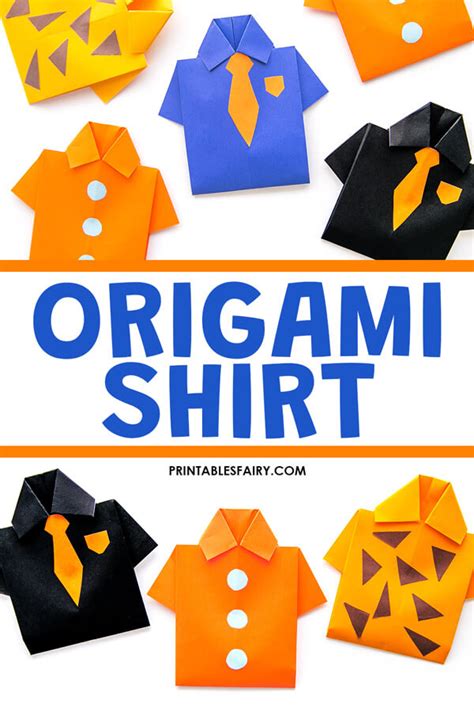 How To Fold An Origami Shirt The Printables Fairy