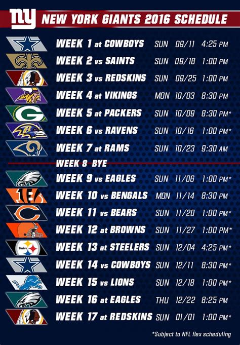 Giants Schedule Printable Customize And Print