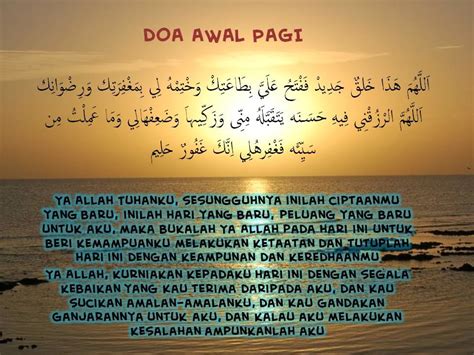 Kanvas Kehidupan Doa Awal Pagi