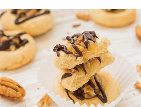 Awesomely Delicious Turtle Twix Thumbprint Cookies Desserts Corner