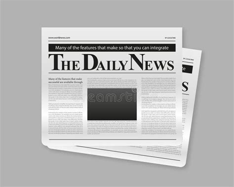 Blank Daily Newspaper Breaking News News And Press Stock