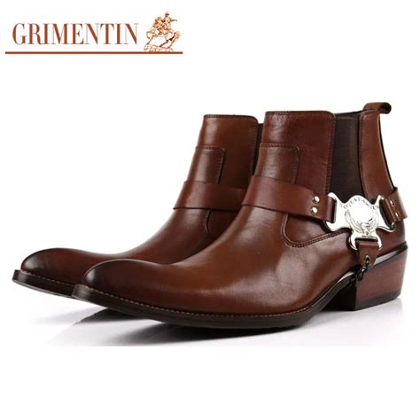 Buy Grimentin Vintage Motorcycle Boots Men Shoes Black