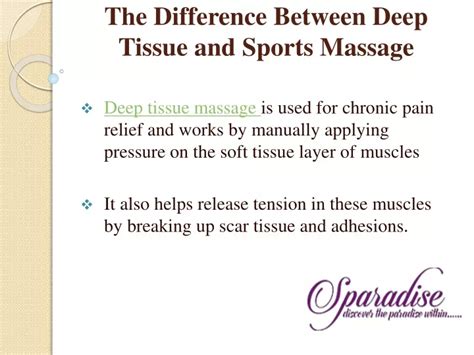 Ppt The Difference Between Deep Tissue And Sports Massage Powerpoint Presentation Id11240829