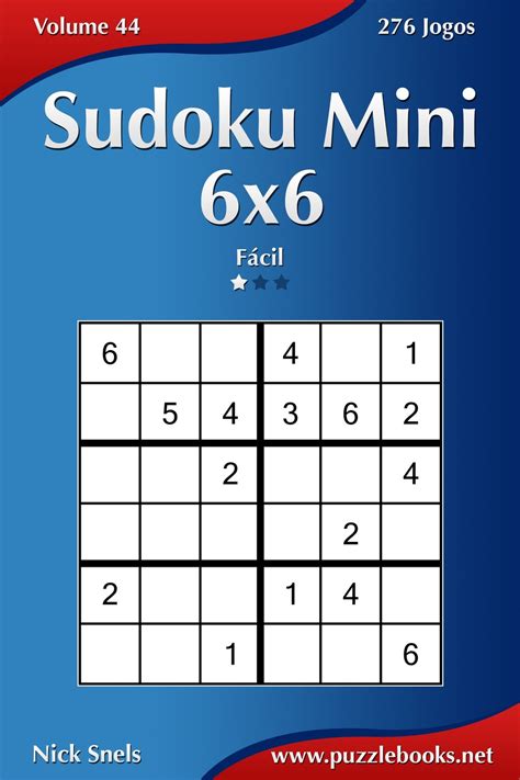 Sudoku Mini 6x6 Fácil Volume 44 276 Jogos