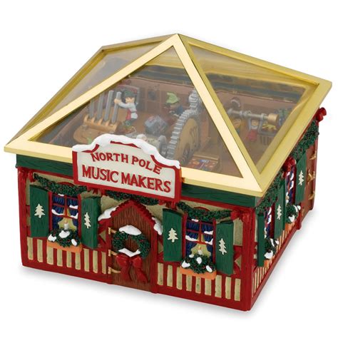 The Santas Workshop Music Box Hammacher Schlemmer