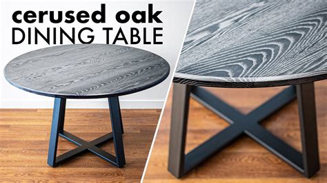 Building A Cerused Oak Round Dining Table How To Woodworking