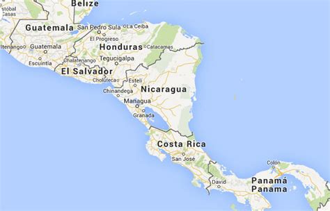 ﻿mapa De Nicaragua﻿ Donde Está Queda País Encuentra Localización