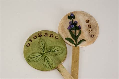 These Are Pretty Herb Markers Plant Markers Garden Markers Polymer