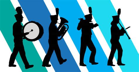 Marching Band Silhouette Illustrations Royalty Free Vector Graphics