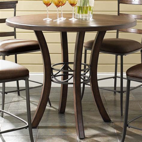 Round Wood Counter Height Table By Hillsdale Wolf And Gardiner Wolf